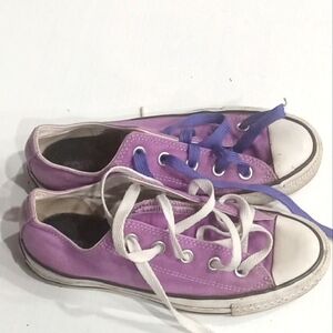 Converse All Star Lavendar Purple Double tongue Low Tops Size 5